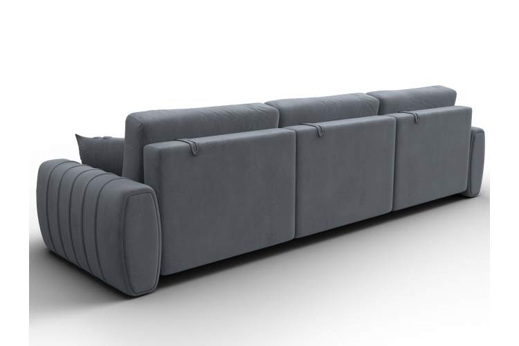 Диван прямой Лига-057 НПБ Лонг Велюр TOWER 10 серый-4