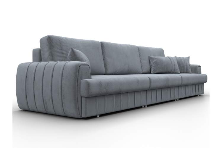 Диван прямой Лига-057 НПБ Лонг Велюр TOWER 10 серый-2