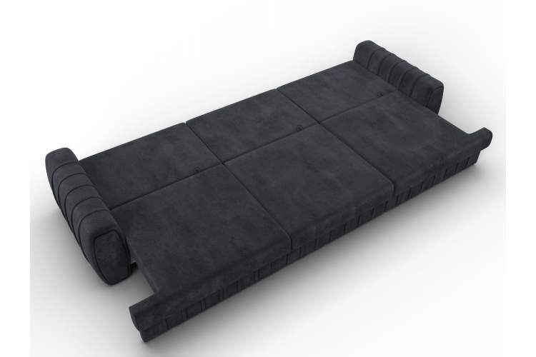 Диван прямой Лига-057 НПБ Лонг Велюр TOWER 11 темно-серый-9