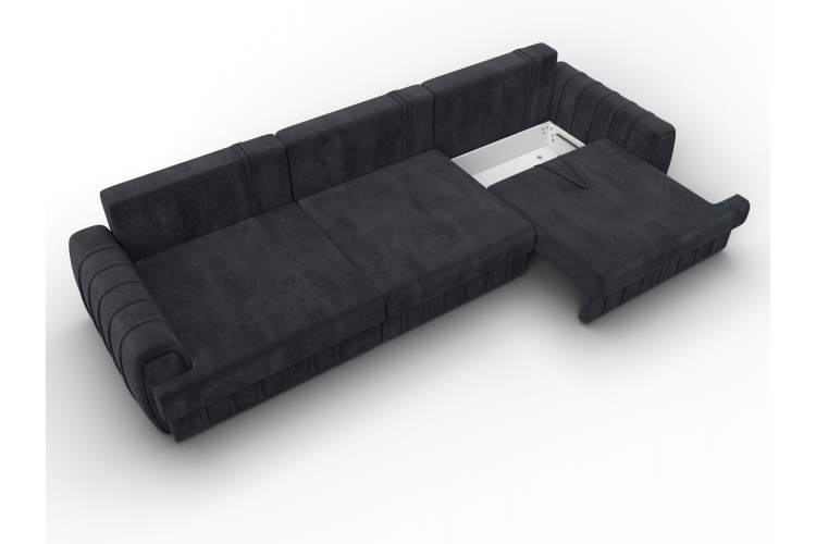 Диван прямой Лига-057 НПБ Лонг Велюр TOWER 11 темно-серый-6