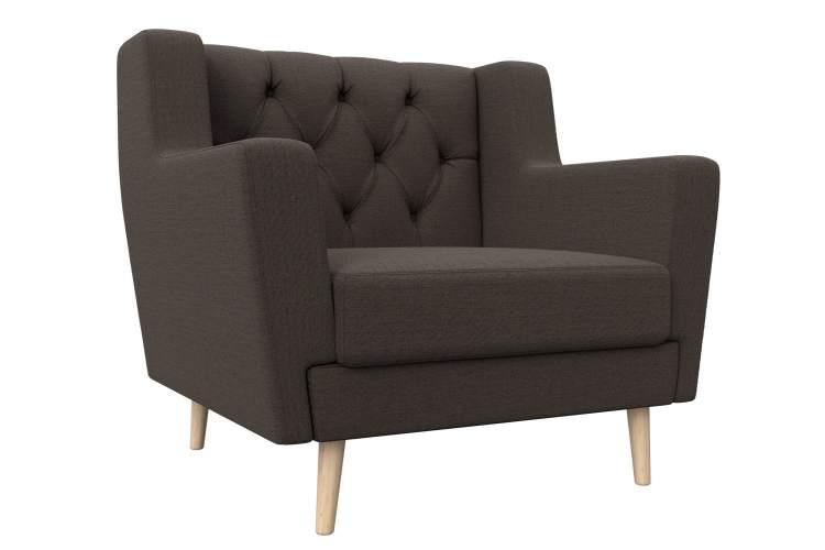 Кресло Брайтон Люкс Рогожка Амур 05 коричневый