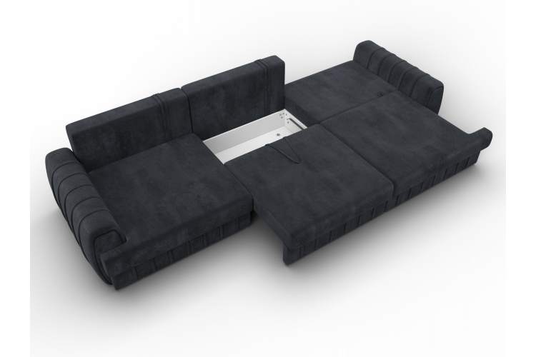 Диван прямой Лига-057 НПБ Лонг Велюр TOWER 11 темно-серый-7