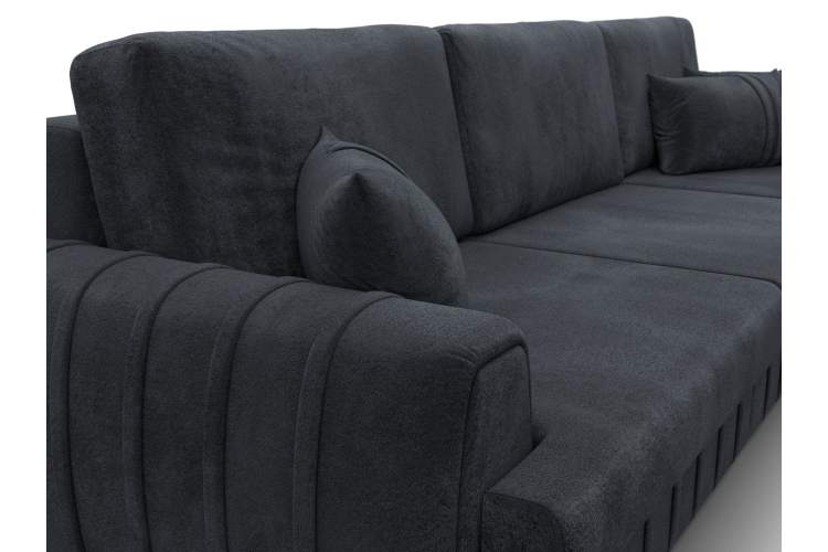 Диван прямой Лига-057 НПБ Лонг Велюр TOWER 11 темно-серый-3