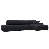 Диван угловой Лига-036 НПБ Модерн Лонг правый угол Замша JOLY 16 темно-серый