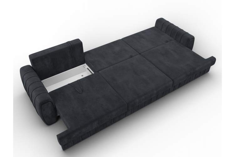 Диван прямой Лига-057 НПБ Лонг Велюр TOWER 11 темно-серый-8