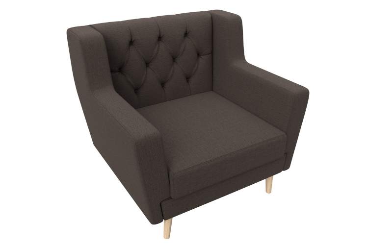 Кресло Брайтон Люкс Рогожка Амур 05 коричневый-4