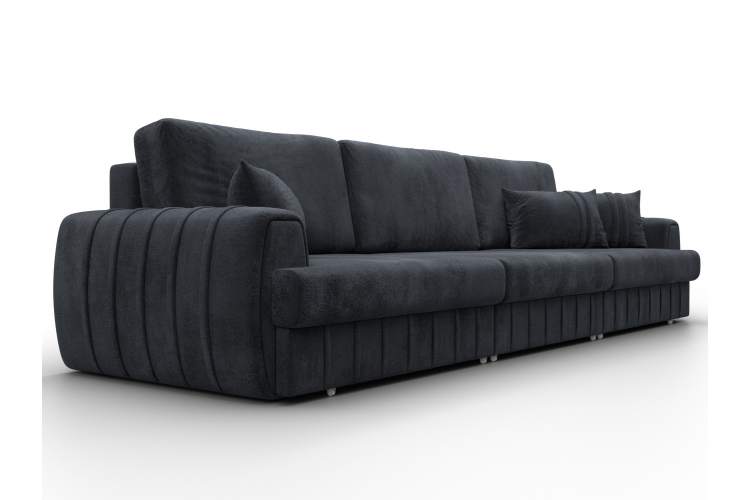 Диван прямой Лига-057 НПБ Лонг Велюр TOWER 11 темно-серый-2