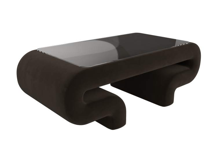 Стол Волна Микровельвет Коричневый-3