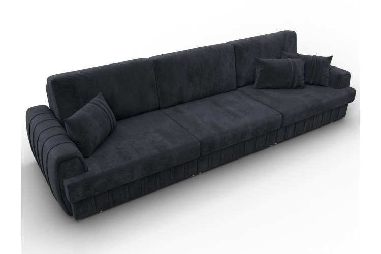 Диван прямой Лига-057 НПБ Лонг Велюр TOWER 11 темно-серый-5