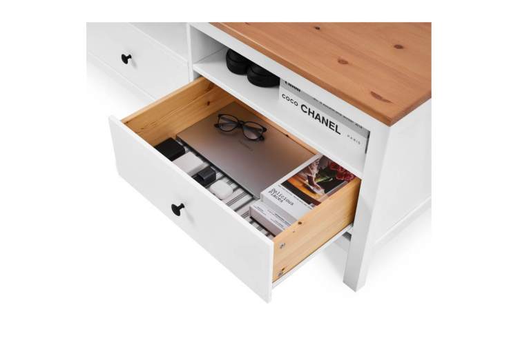 ТВ-тумба КЫМОР 183 Белый/Светло-коричневый-4