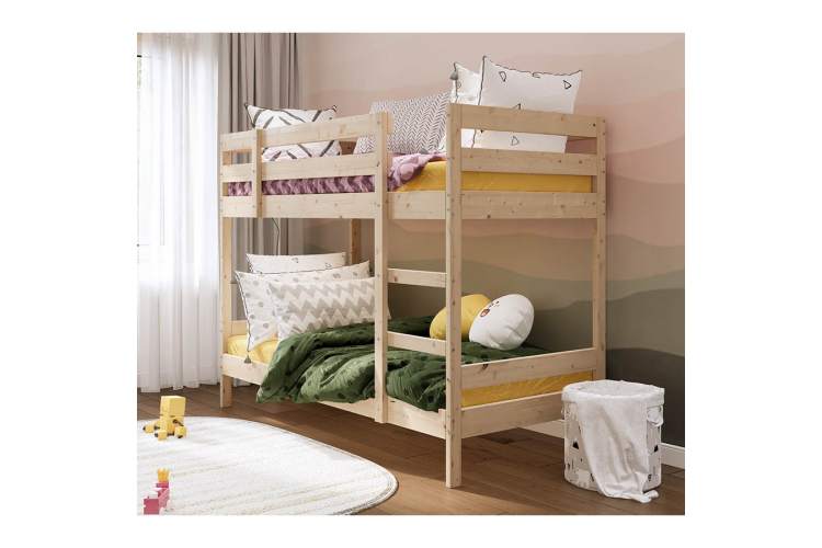 Двухъярусная кровать ИКЕА деревянная ОШ 90x200 Без отделки-3