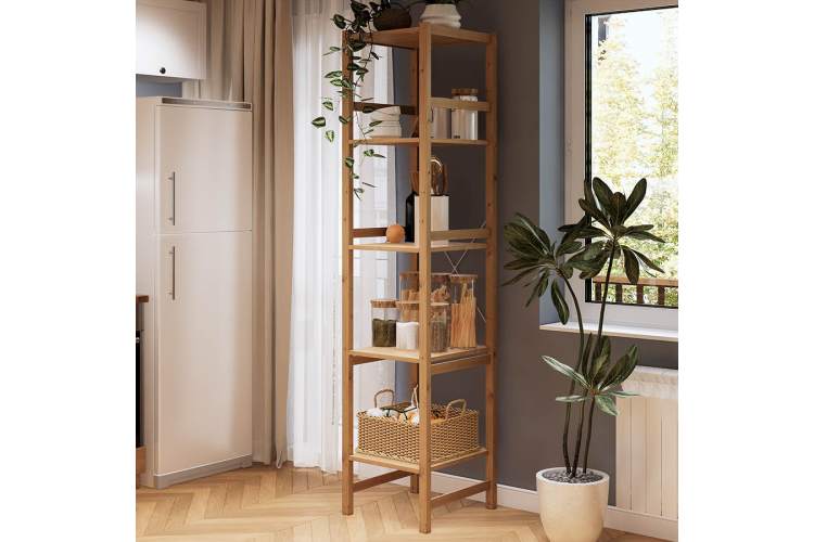 Этажерка УДОРА 5 полок 49х210х50 Светло-коричневый-2