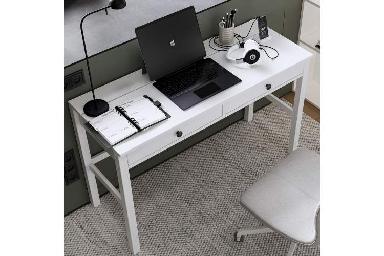 Письменный стол КЫМОР 121x47 Черный/Светло-коричневый-4