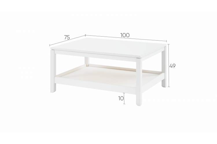 Журнальный стол КОДЗУВ 100x75 Белый-9
