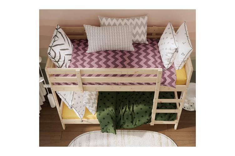 Двухъярусная кровать ИКЕА деревянная ОШ 90x200 Без отделки-4