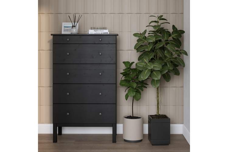 Комод ТИРАНА 5 ящиков 79 Черный-2