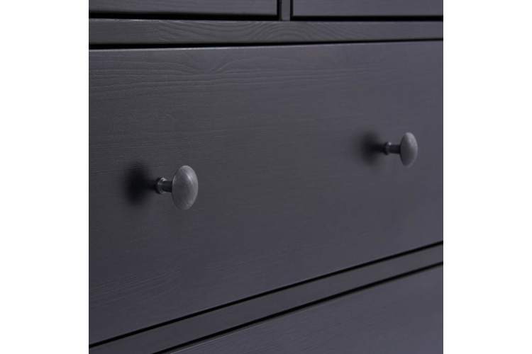 Комод КЫМОР 8 ящиков Черный/Светло-коричневый-6