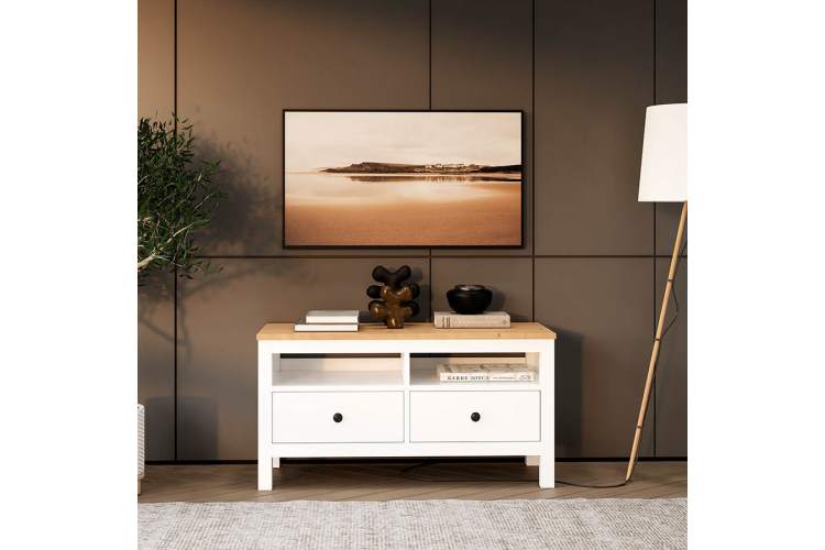 ТВ-тумба КЫМОР 124 Белый/Светло-коричневый-2