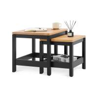 Комплект столиков КОДЗУВ Черный/Светло-коричневый