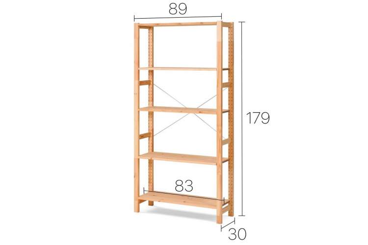 Этажерка УДОРА 5 полок 89х179х30 Без отделки-12