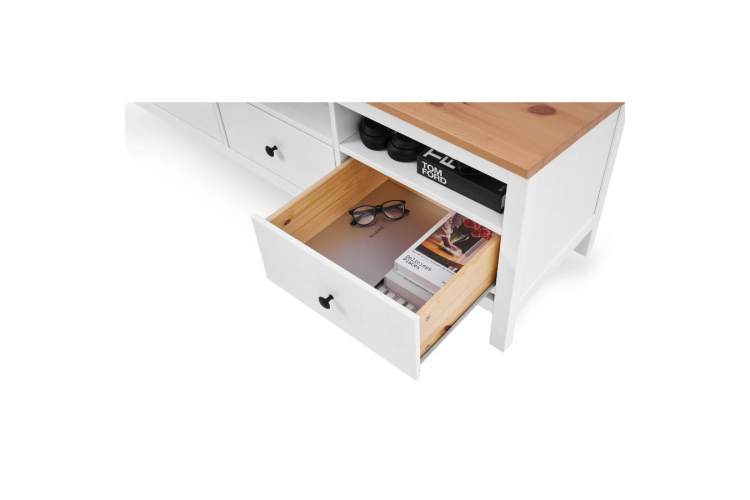ТВ-тумба КЫМОР 148 Белый/Светло-коричневый-4