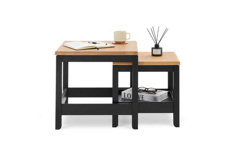 Комплект столиков КОДЗУВ Черный/Светло-коричневый-1