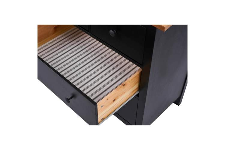 Комод КЫМОР 8 ящиков Черный/Светло-коричневый-4