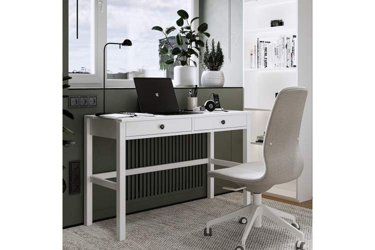 Письменный стол КЫМОР 121x47 Черный/Светло-коричневый-3