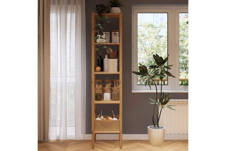 Этажерка УДОРА 5 полок 49х210х50 Светло-коричневый-3