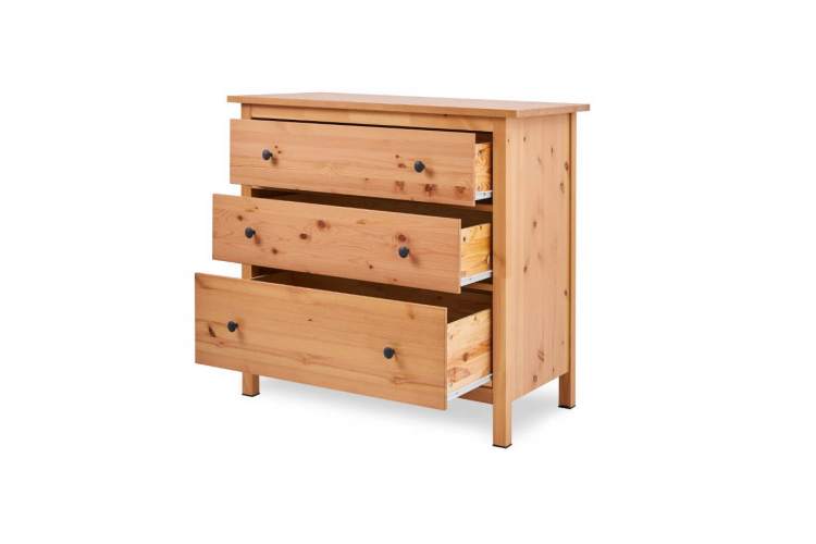 Комод КЫМОР 3 ящика Светло-коричневый-4