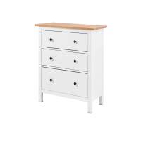 Комод КЫМОР 3 ящика МИНИ Белый/Светло-коричневый