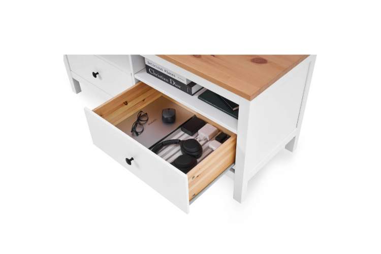 ТВ-тумба КЫМОР 124 Белый/Светло-коричневый-4