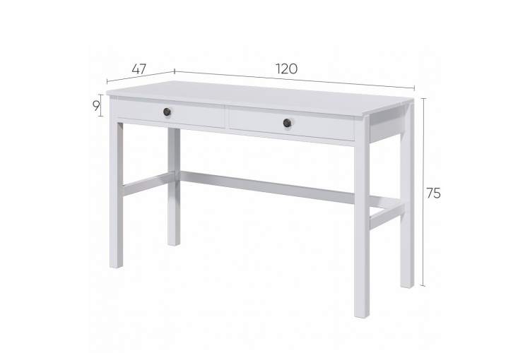 Письменный стол КЫМОР 121x47 Черный/Светло-коричневый-12