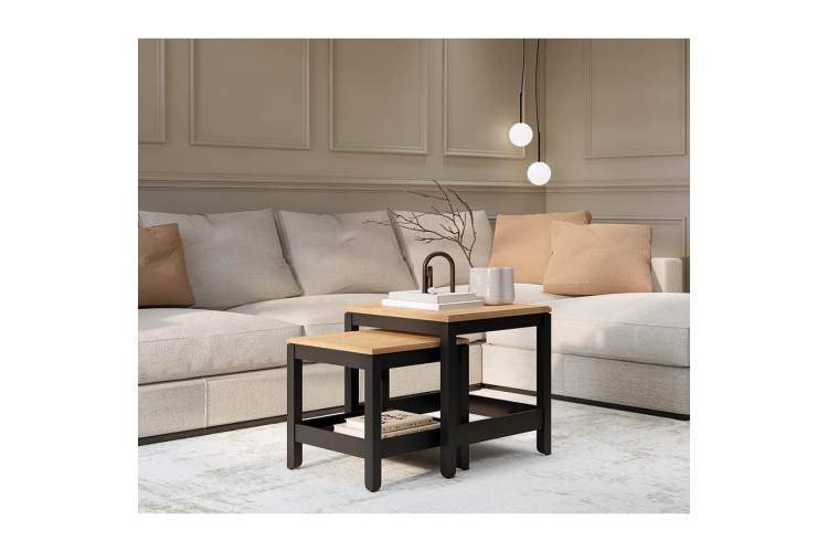 Комплект столиков КОДЗУВ Черный/Светло-коричневый-2