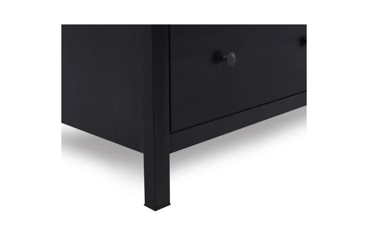Комод КЫМОР 8 ящиков Черный/Светло-коричневый-7