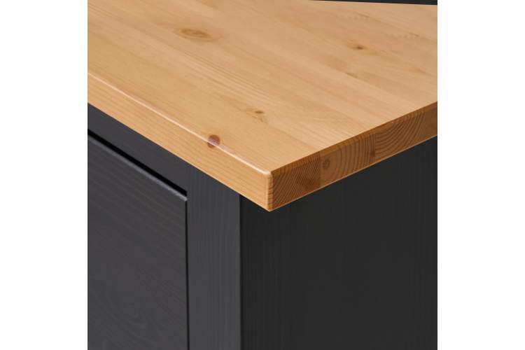 Письменный стол КЫМОР 155х65 Черный/Светло-коричневый-17