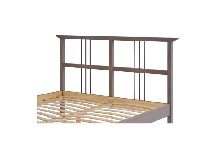 Кровать ВОЙВЫВ 140x200 Серо-коричневый-8