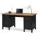 Письменный стол КЫМОР 155х65 Черный/Светло-коричневый