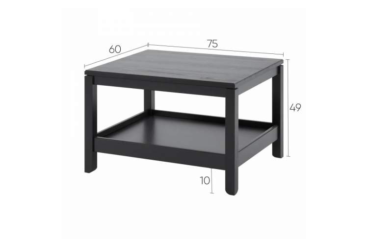 Журнальный стол КОДЗУВ 75x60 Черный-10