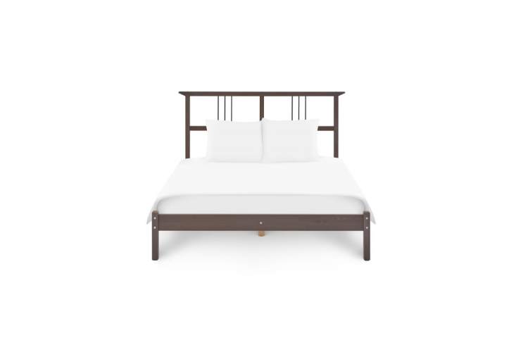 Кровать ВОЙВЫВ 140x200 Серо-коричневый-1