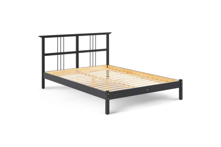 Кровать ВОЙВЫВ 140x200 Черный-5