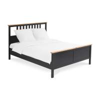 Кровать КЫМОР 160x200 Черный/Светло-коричневый