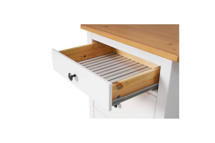 Комод КЫМОР 5 ящиков Белый/Светло-коричневый-6