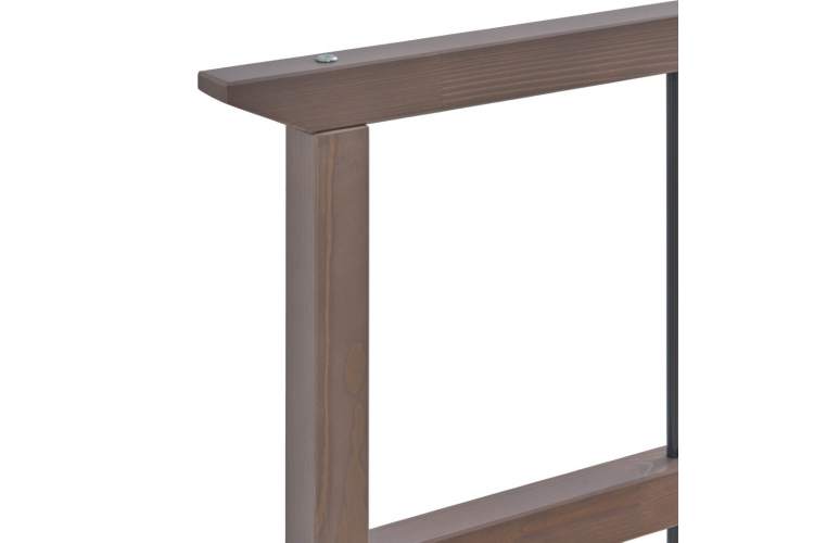 Кровать ВОЙВЫВ 140x200 Серо-коричневый-11