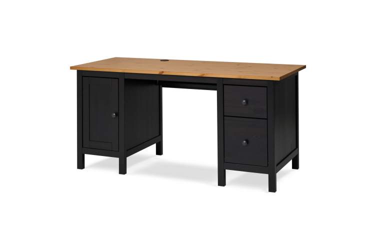 Письменный стол КЫМОР 155х65 Черный/Светло-коричневый-5