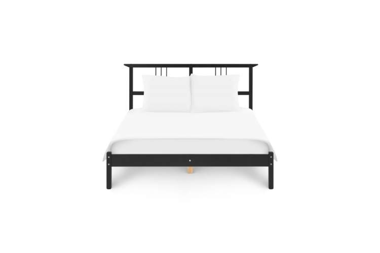 Кровать ВОЙВЫВ 140x200 Черный-1