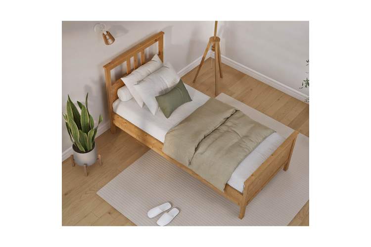 Кровать КЫМОР 90x200 Светло-коричневый-4