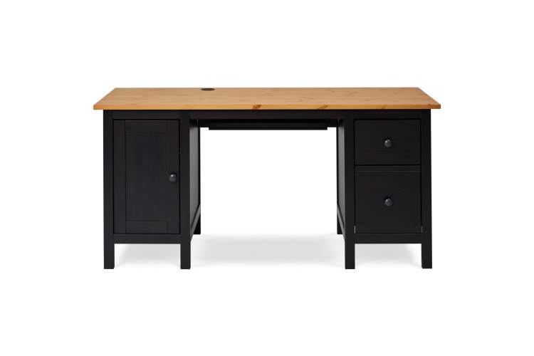 Письменный стол КЫМОР 155х65 Черный/Светло-коричневый-6