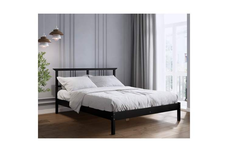 Кровать ВОЙВЫВ 140x200 Черный-3