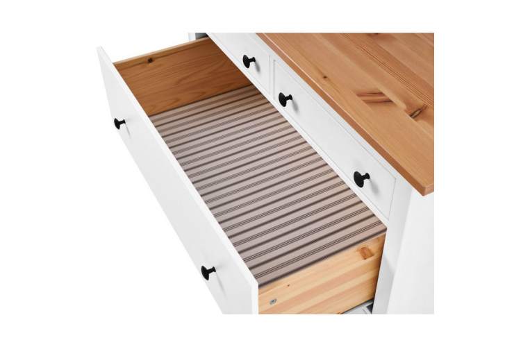 Комод КЫМОР 6 ящиков Белый/Светло-коричневый-6